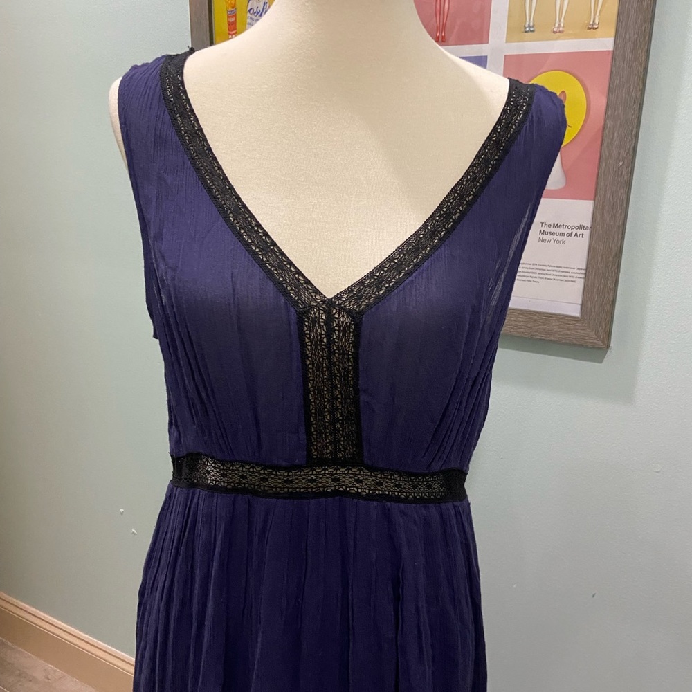 Ella Moss navy with black trim maxi dress (large) - Picture 5 of 15